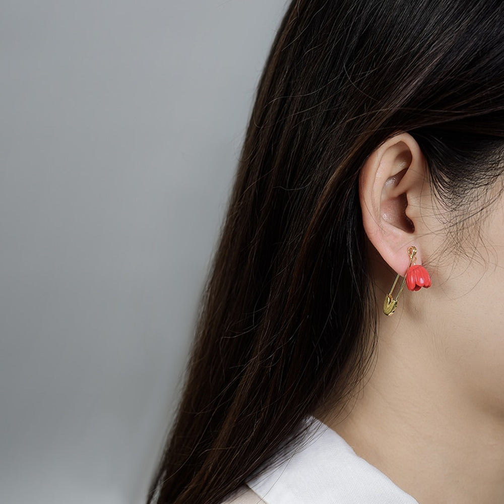 
                  
                    Earrings-With-Safety-Pin-And-Red-Blossom-By-Yonandole_3a
                  
                