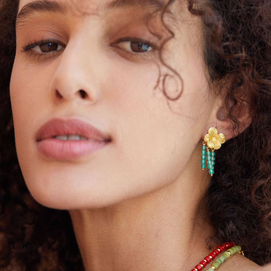 Flower-Earrings-With-Green-Chalcedony-Tassels-By-Yonandole_3