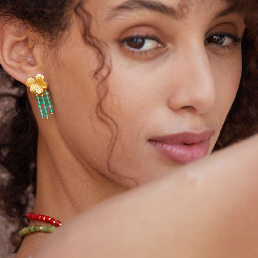 Flower-Earrings-With-Green-Chalcedony-Tassels-By-Yonandole_4