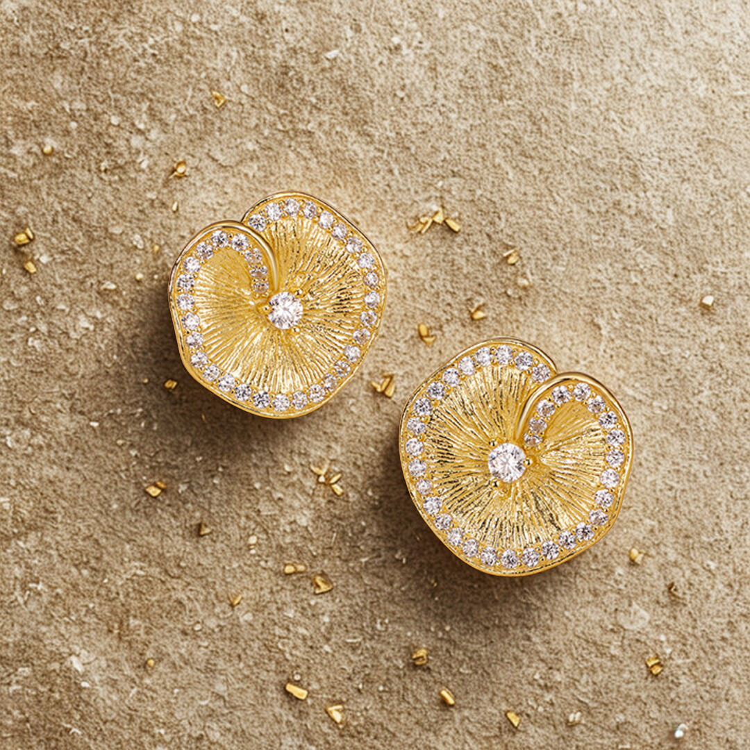 Lotus-Leaf-Earrings-With-Zirconia-By-Yonandole_5