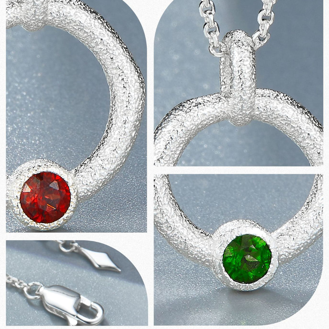 Necklace-And-Circle-Pendant-With-Garnet-Or-Diopside-By-Yonandole_3