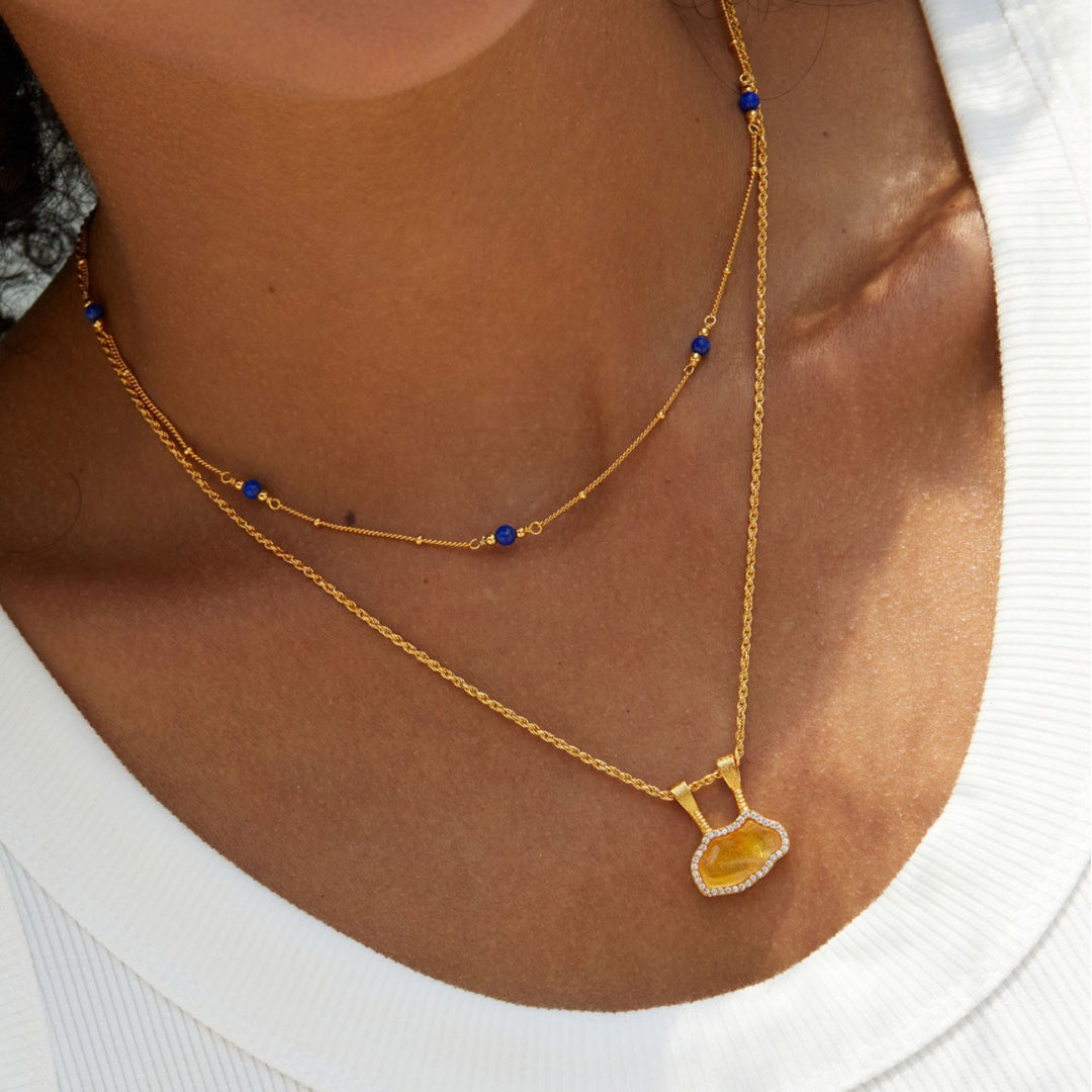 Necklace-With-Irregular-Shaped-Citrin-Pendant-By-Yonandole_1