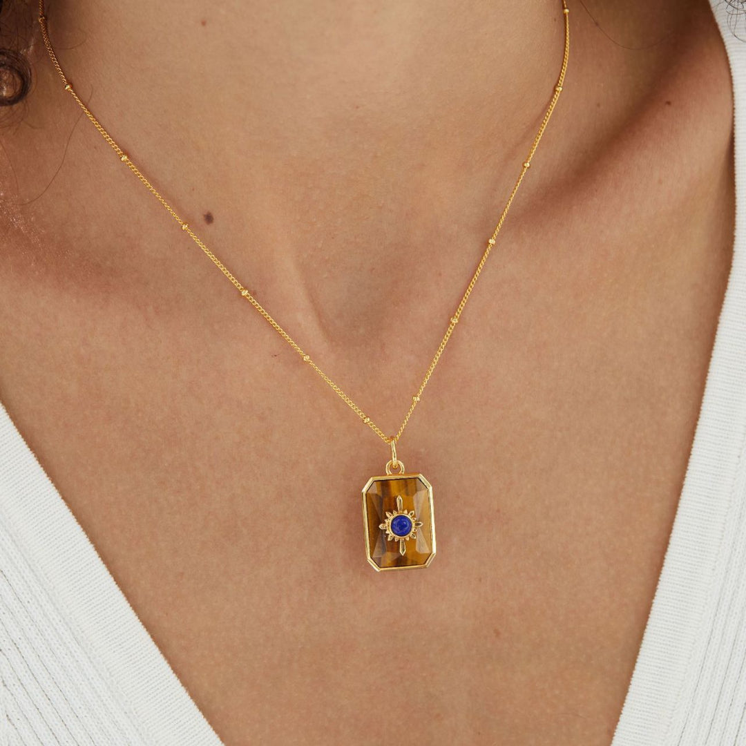 Necklace-With-Rectangluar-Tiger-Eye-Pendant-By-Yonandole_1