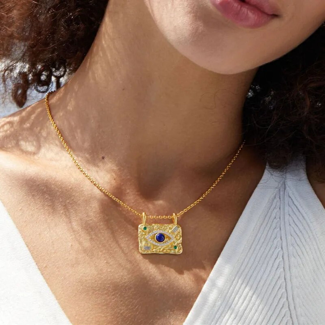 Necklace-With-Square-Gemstone-Pendant-By-Yonandole_1