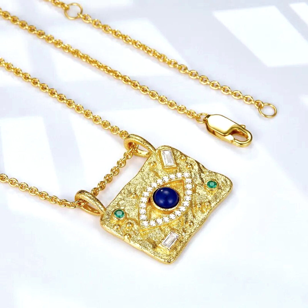Necklace-With-Square-Gemstone-Pendant-By-Yonandole_3