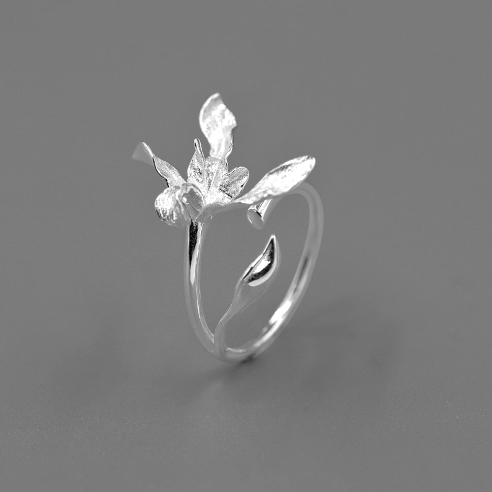 
                      
                        Orchid Ring In 925 Sterling Silver 18K Gold Plated Handmade Romantic Floral Jewelry Design
                      
                    