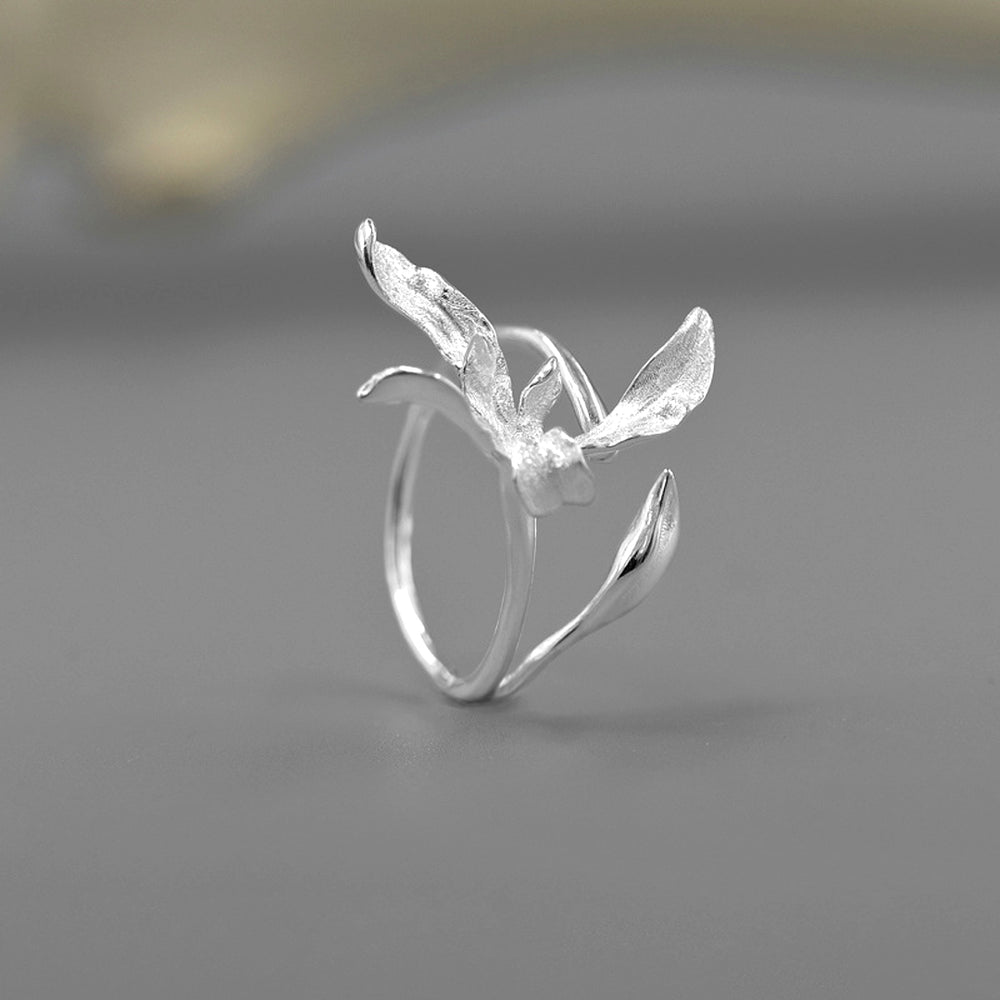 
                      
                        Orchid Ring In 925 Sterling Silver 18K Gold Plated Handmade Romantic Floral Jewelry Design
                      
                    