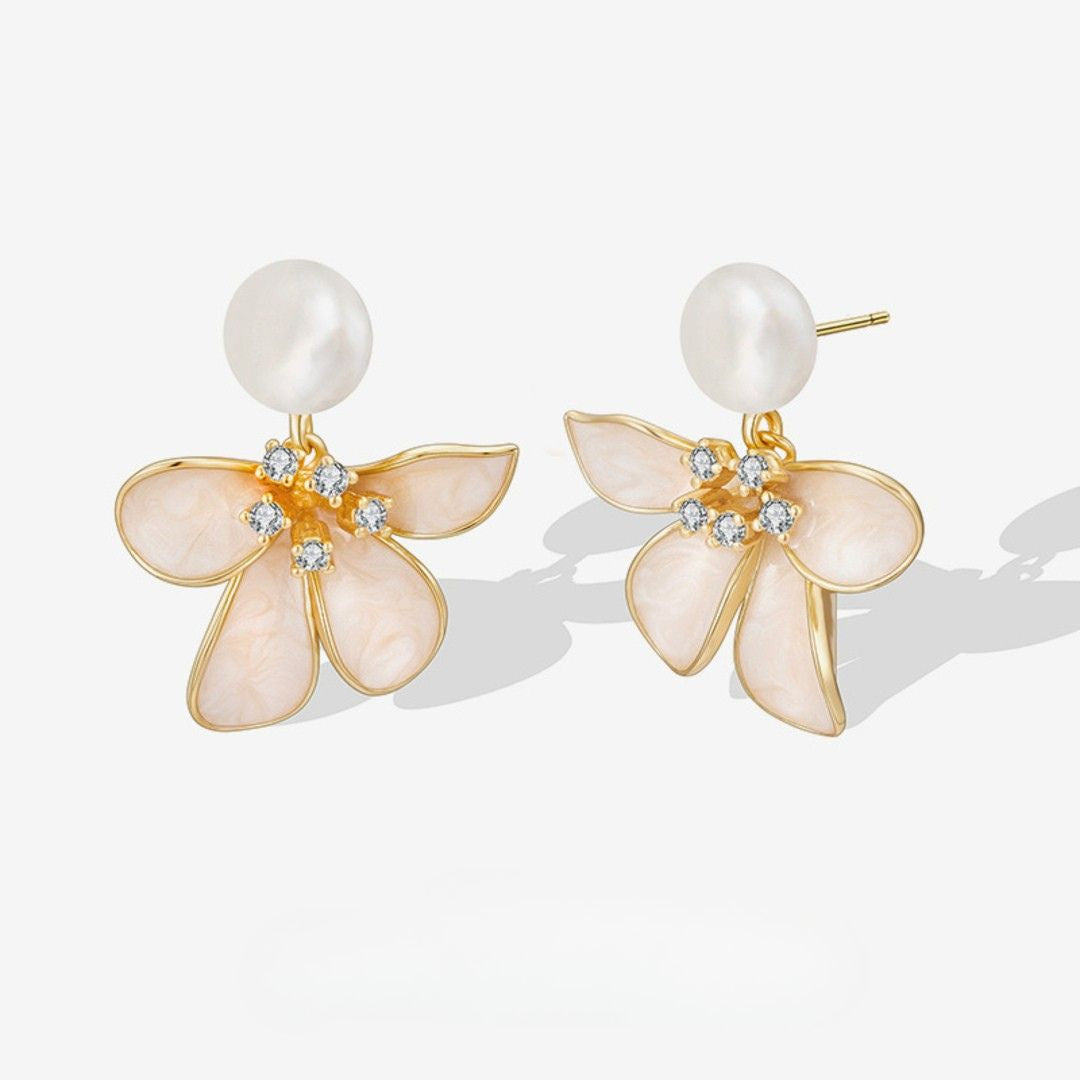 Pearl-Earrings-With-Enamel-Flower-By-Yonandole_1