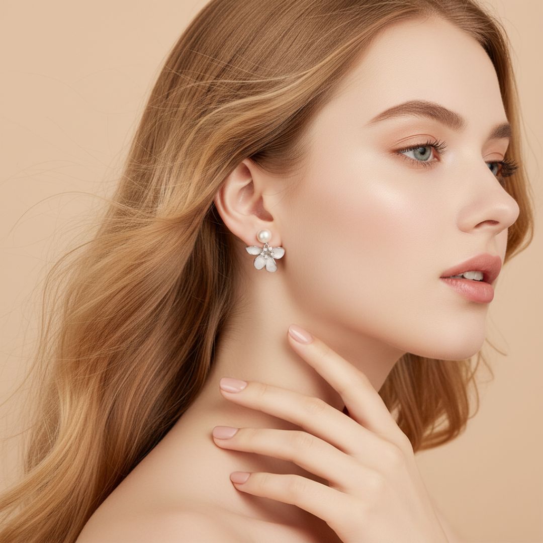 Pearl-Earrings-With-Enamel-Flower-By-Yonandole_4