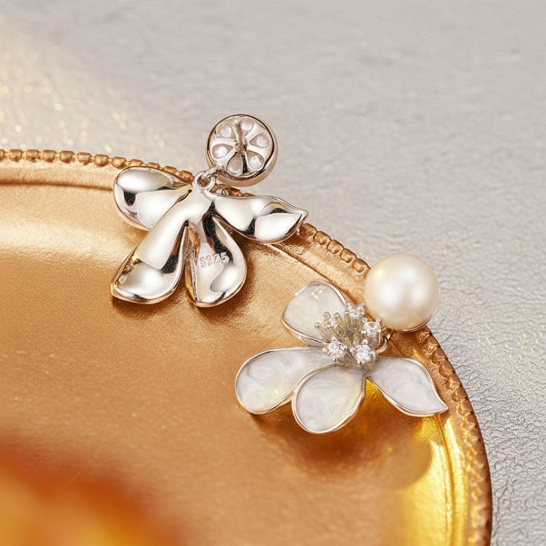 Pearl-Earrings-With-Enamel-Flower-By-Yonandole_5