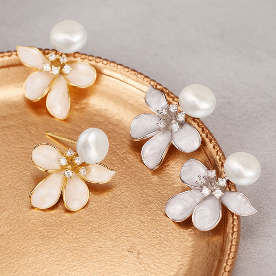 Pearl-Earrings-With-Enamel-Flower-By-Yonandole_6