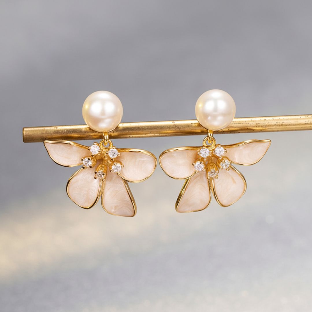 Pearl-Earrings-With-Enamel-Flower-By-Yonandole_7