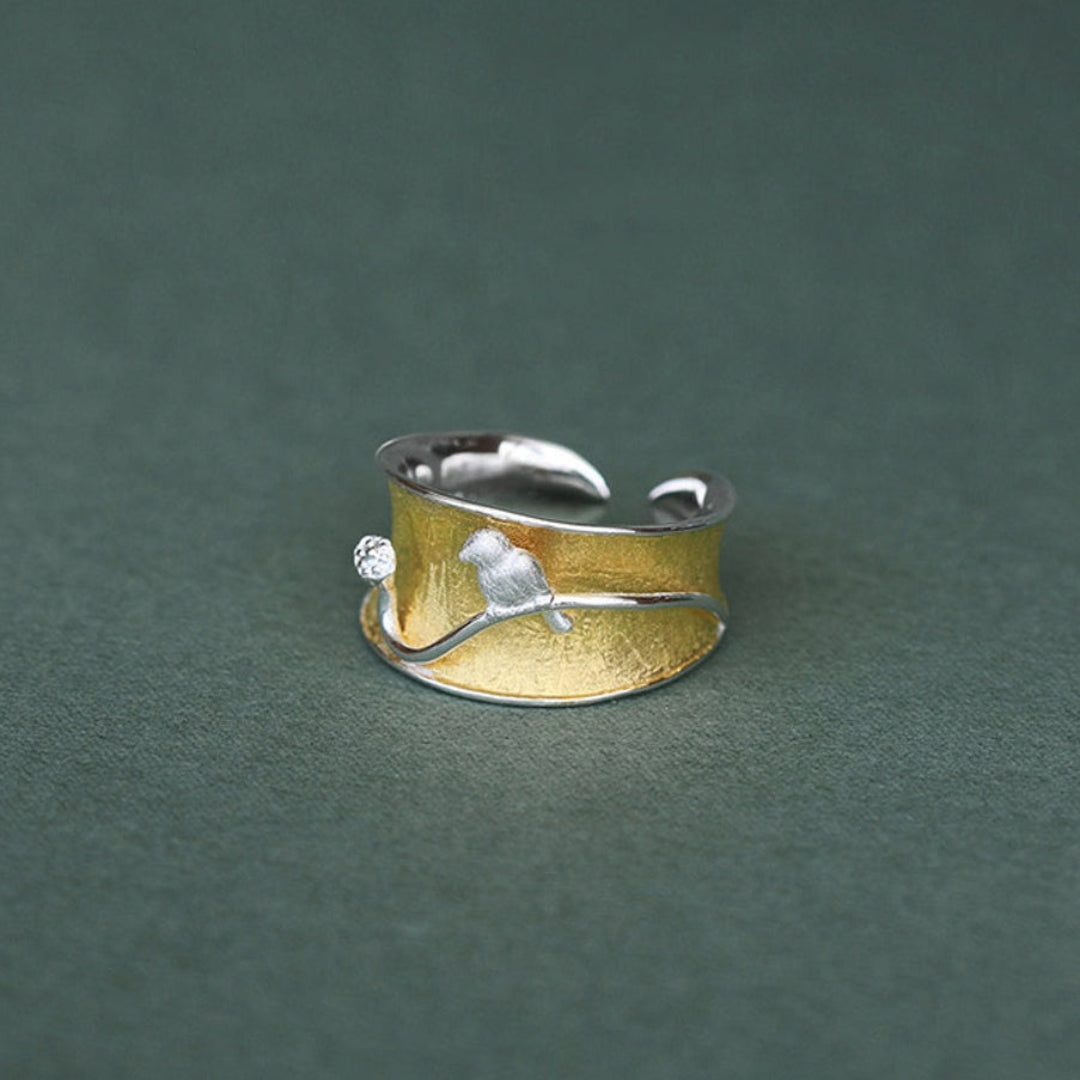 Ring-With-Bird-On-A-Lotus-Plant-By-Yonandole_7