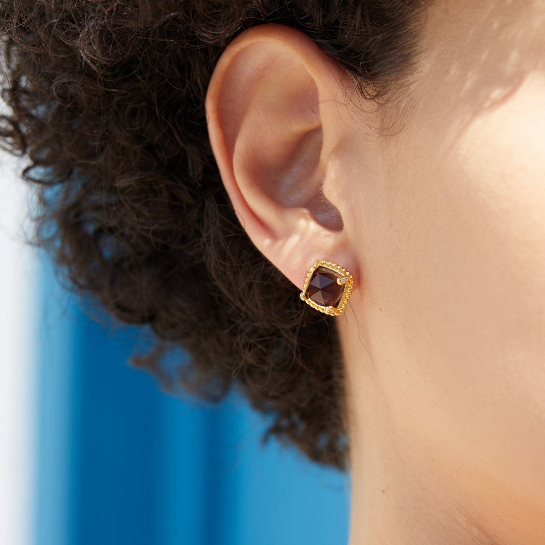 Square-Stud-Earrings-With-Brown-Citrine-By-Yonandole_2