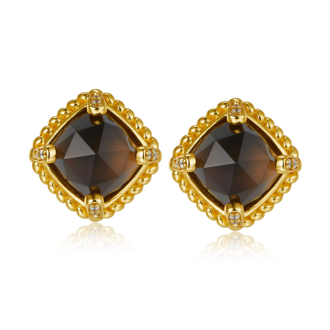 Square-Stud-Earrings-With-Brown-Citrine-By-Yonandole_9