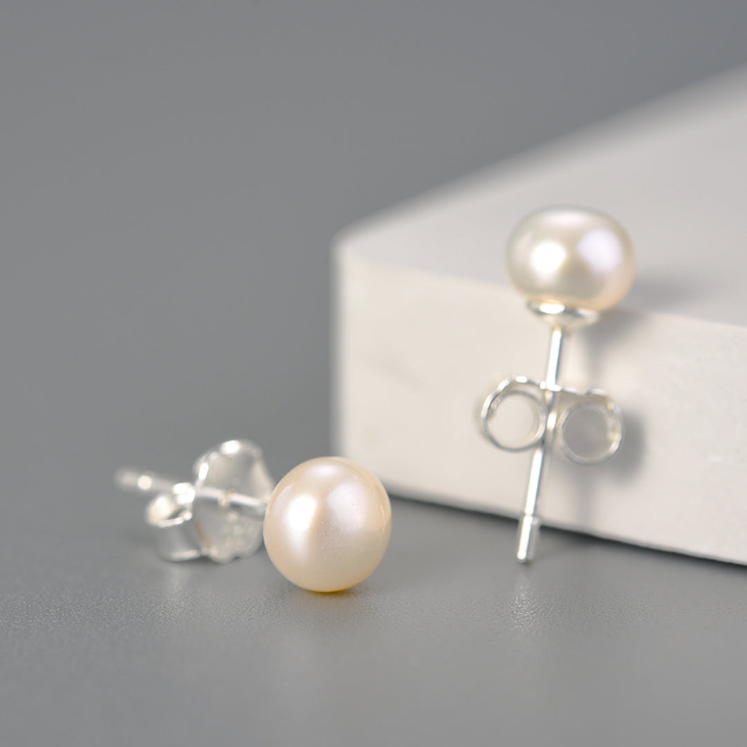 Rose Earrings With Aquamarine In 925 Sterling Silver