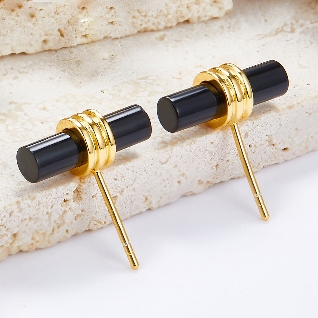 Stud-Earrings-With-Agate-Or-Shell-Cylinder-By-Yonandole_5