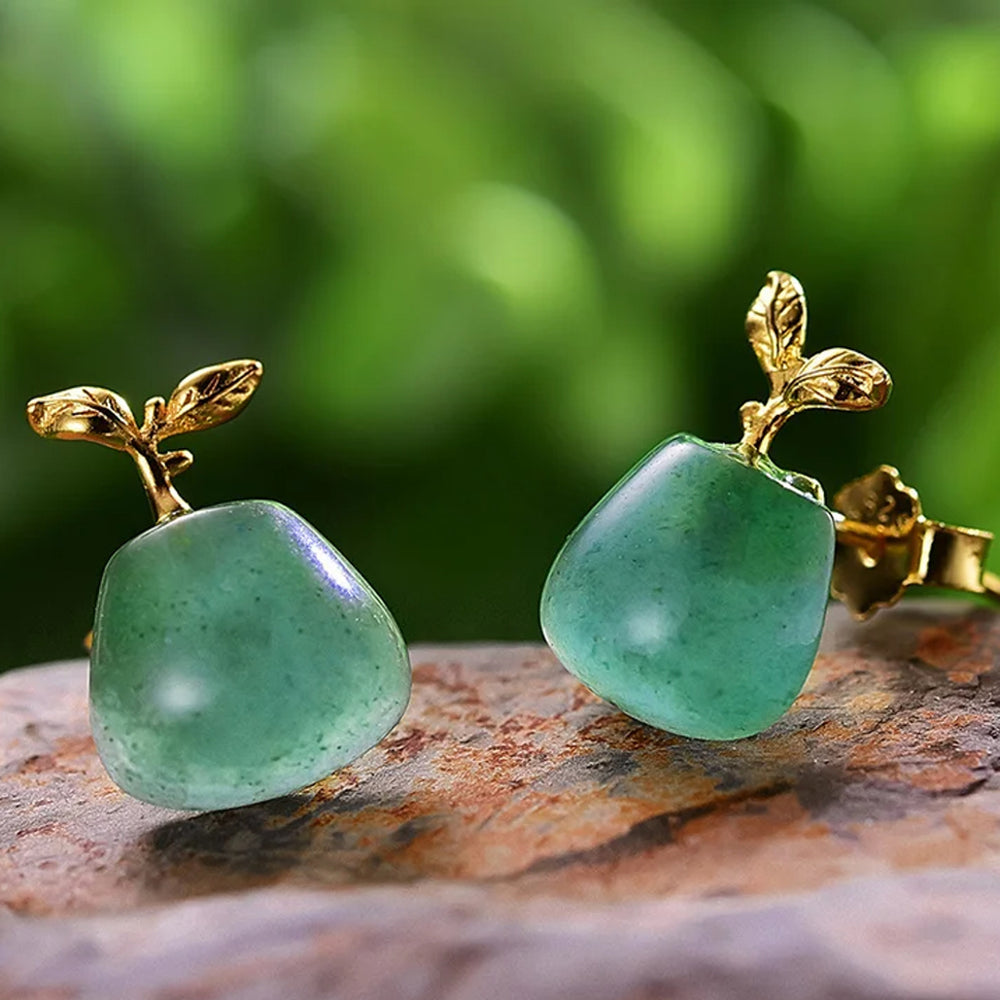 Stud-Earrings-With-Aventurine-Appel-By-Yonandole_9