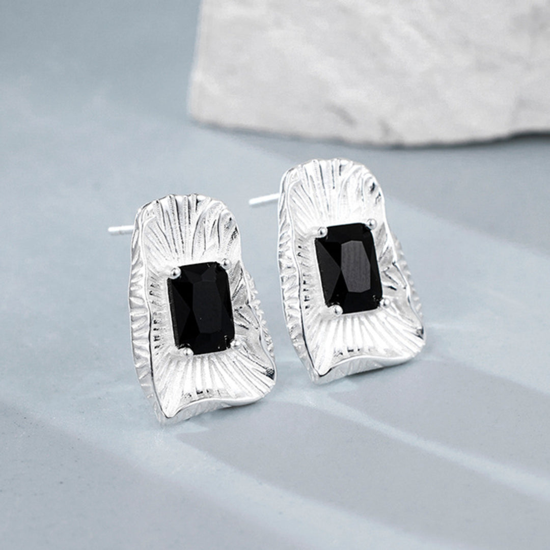 Stud-Earrings-With-Black-Zirconia-Vintage-Style-By-Yonandole_3