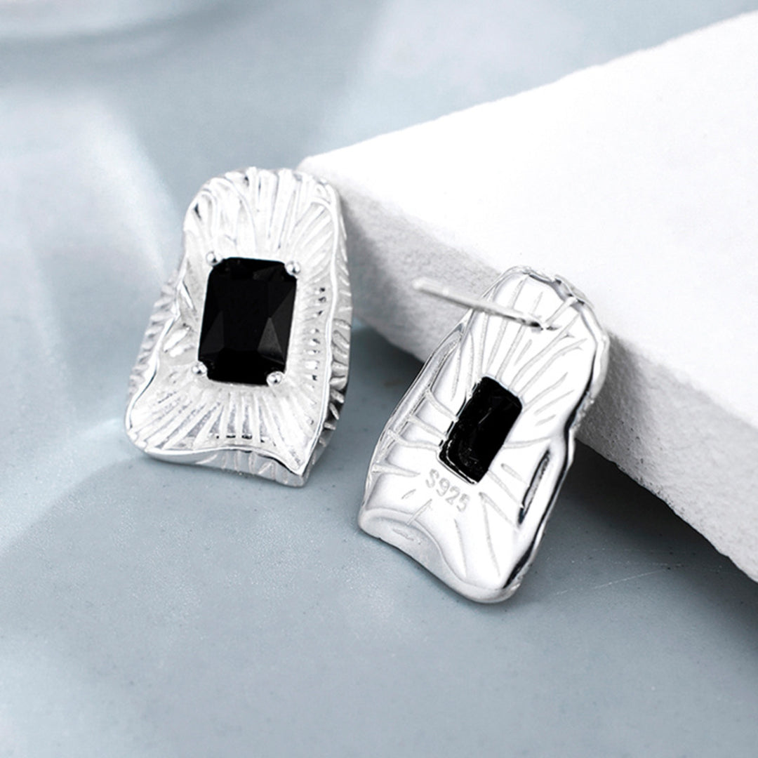 Stud-Earrings-With-Black-Zirconia-Vintage-Style-By-Yonandole_4