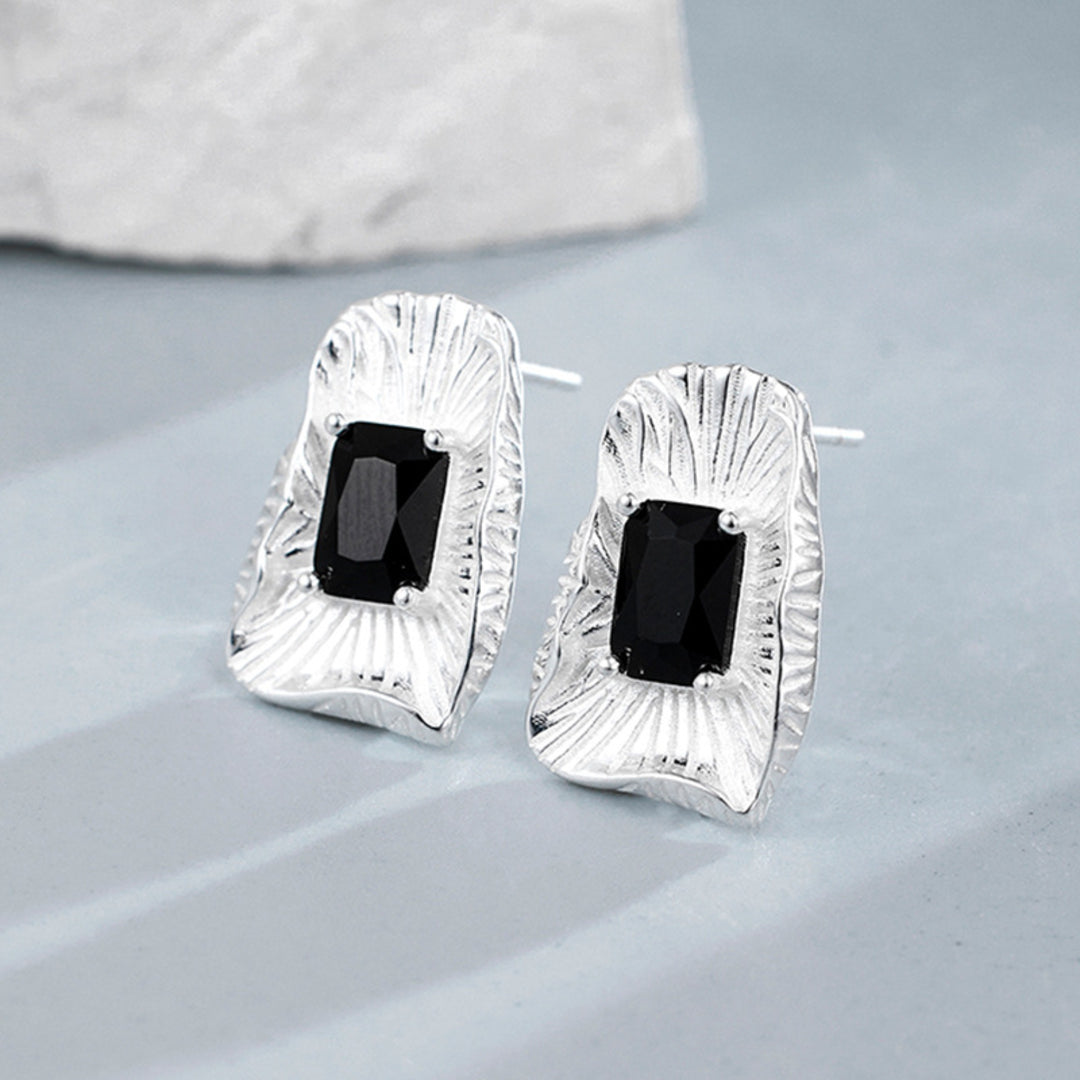 Stud-Earrings-With-Black-Zirconia-Vintage-Style-By-Yonandole_6