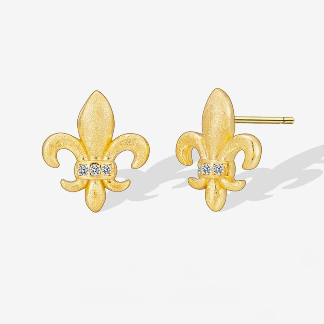Stud-Earrings-With-Fleur-De-Lys-And-Zirconia-By-Yonandole_1