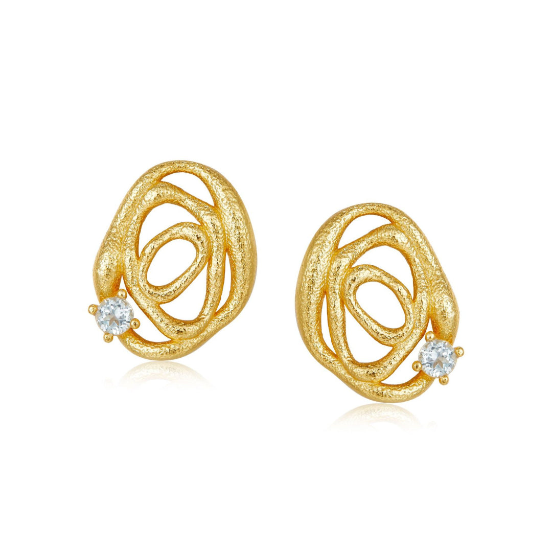 Stud-Earrings-With-Irregular-Lines-And-Topaz-By-Yonandole_0