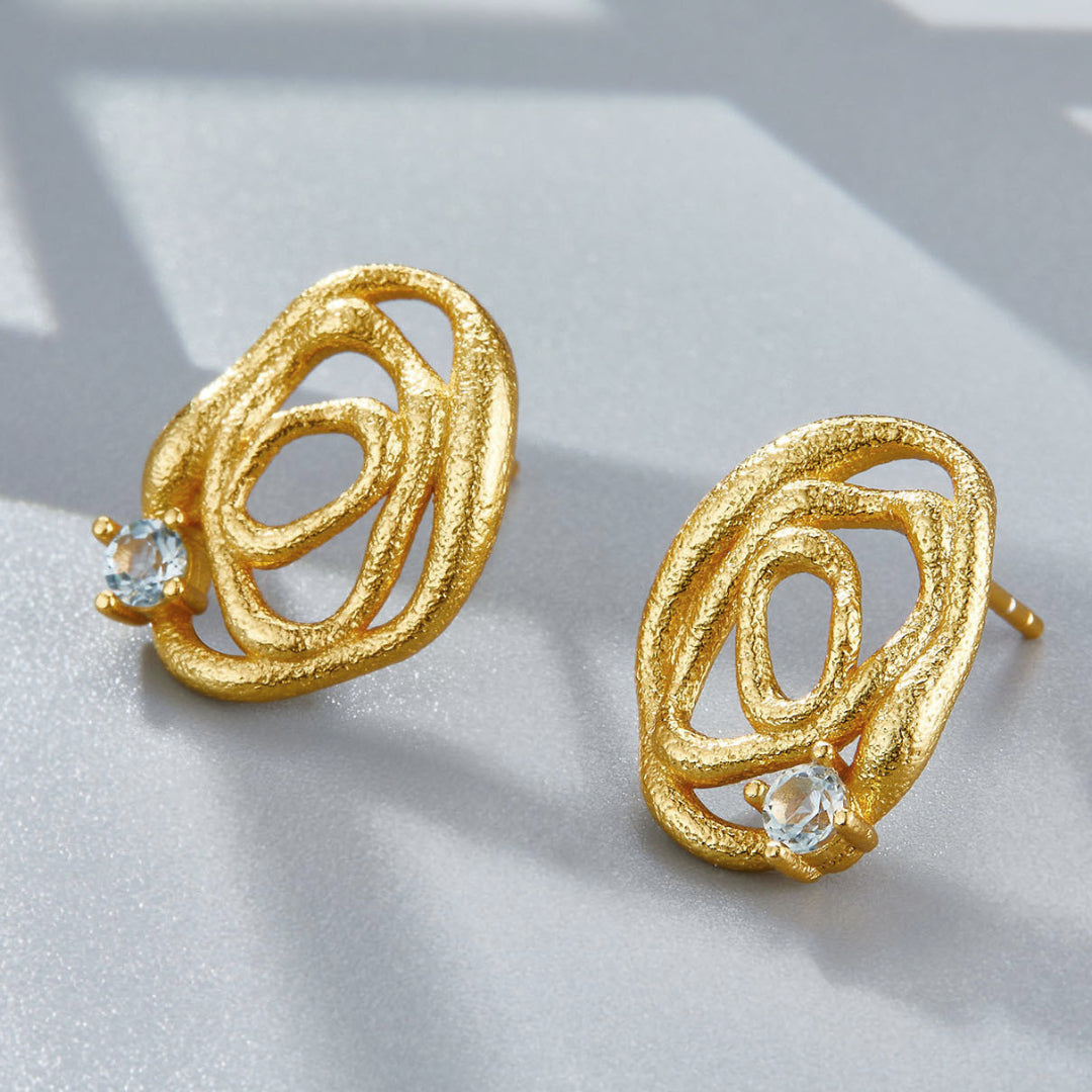 Stud-Earrings-With-Irregular-Lines-And-Topaz-By-Yonandole_5