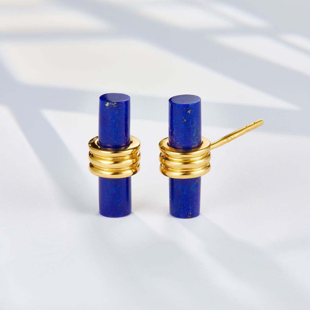 Stud-Earrings-With-Lapis-Lazuli-Cylinder-By-Yonandole_1