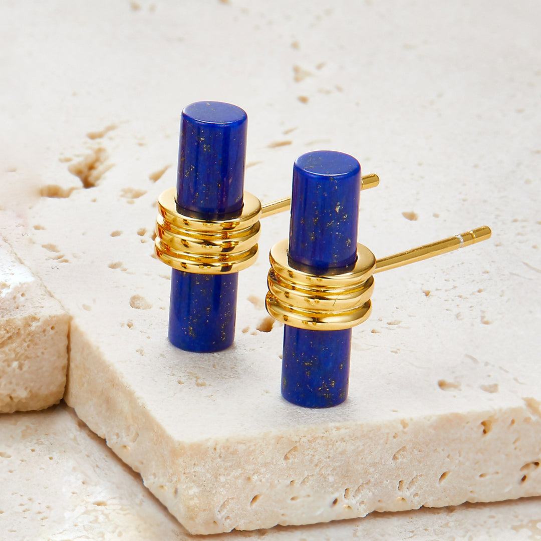 Stud-Earrings-With-Lapis-Lazuli-Cylinder-By-Yonandole_3