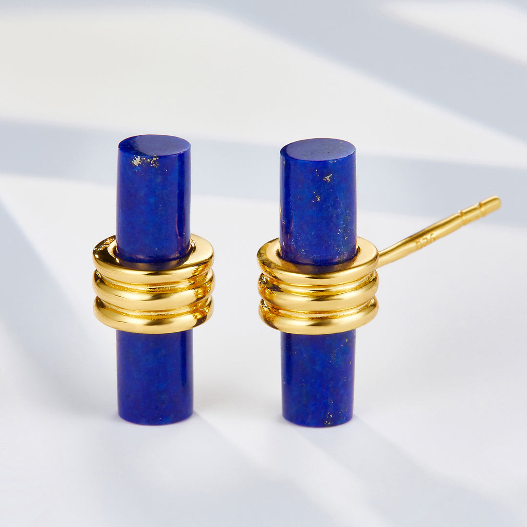Stud-Earrings-With-Lapis-Lazuli-Cylinder-By-Yonandole_7