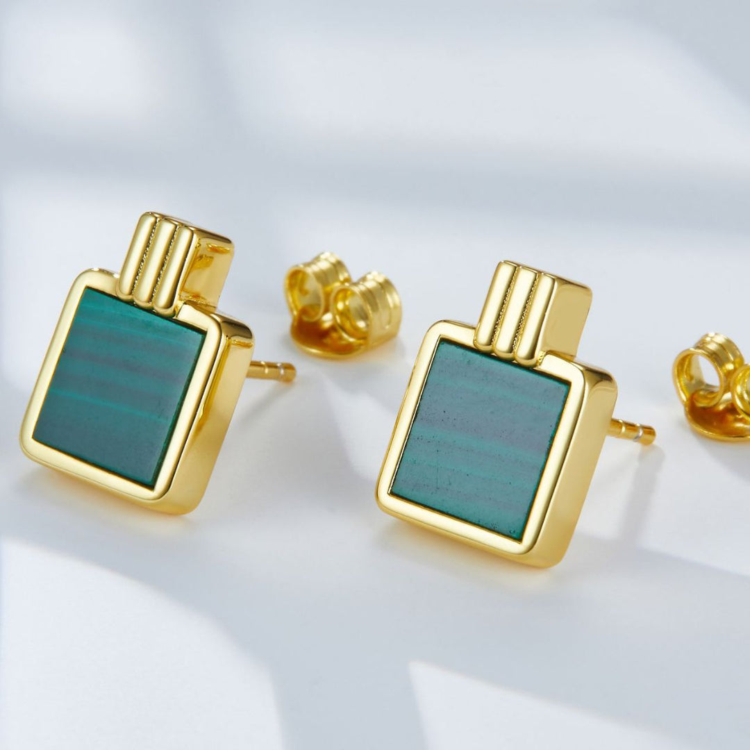 Stud-Earrings-With-Malachite-Square-By-Yonandole_1