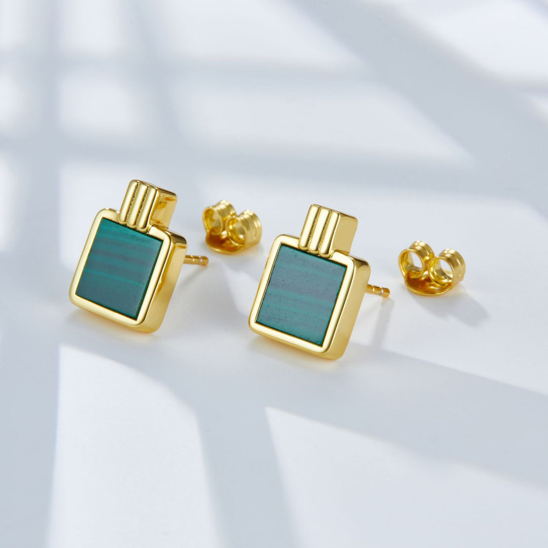 Stud-Earrings-With-Malachite-Square-By-Yonandole_3