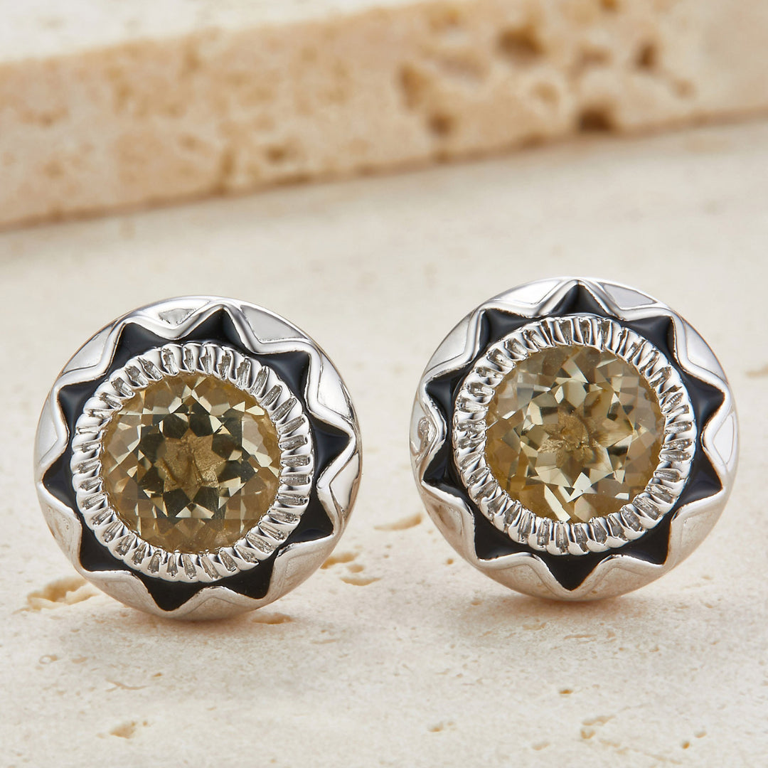 Stud-Earrings-With-Round-Brilliant-Cut-Citrine-Star-Design_2