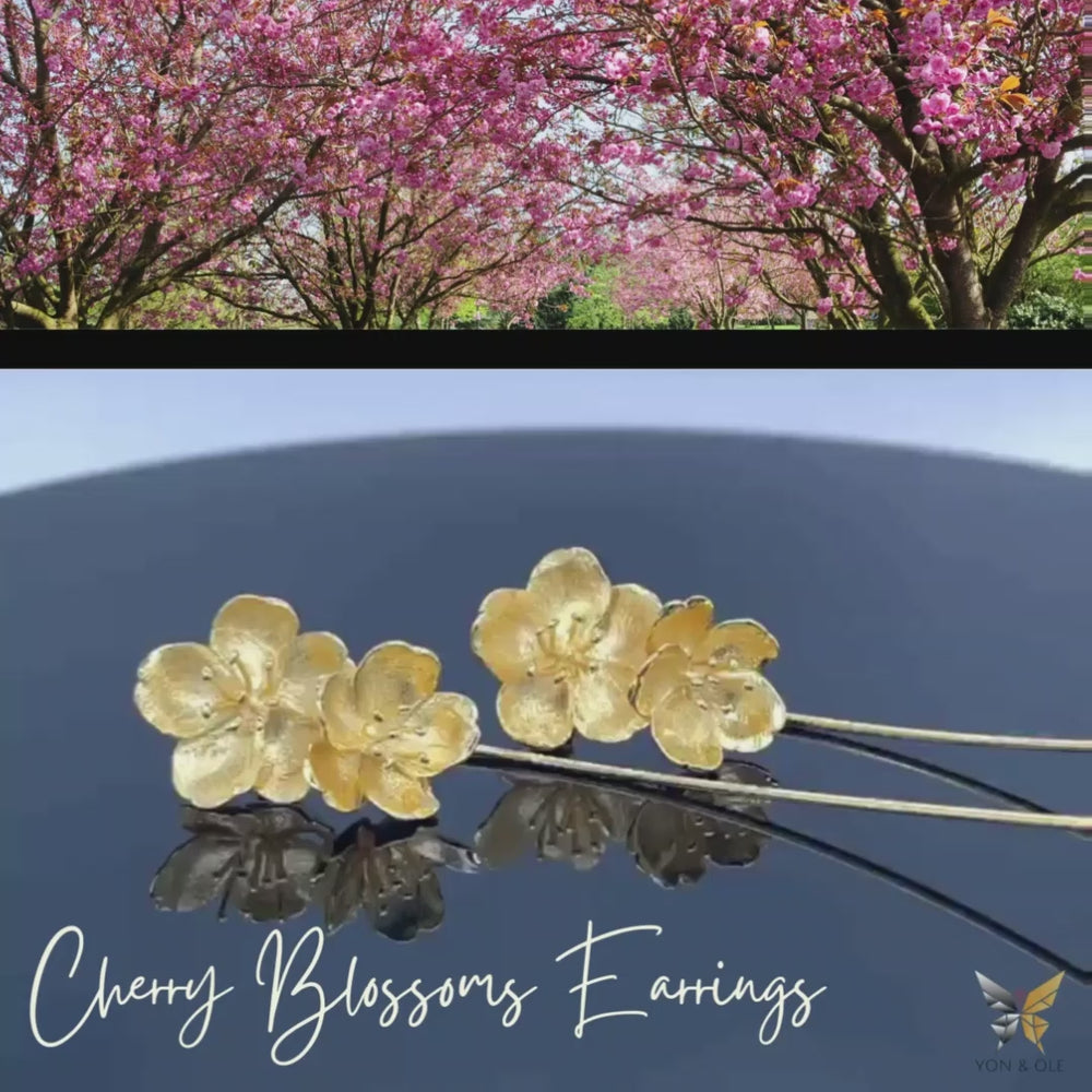 
                      
                        Load and play video in Gallery viewer, Cherry-Blossoms-Earrings-By-Yonandole
                      
                    