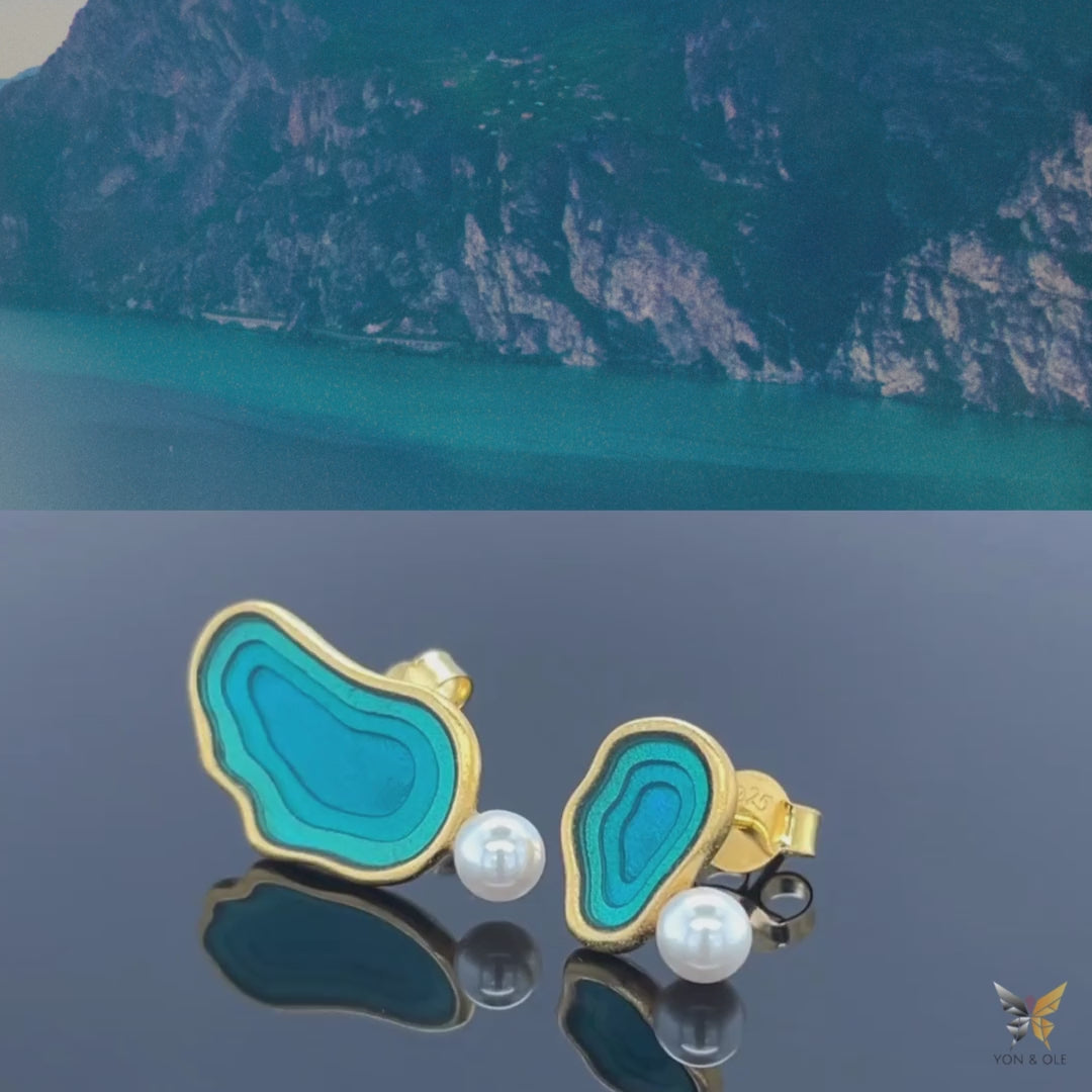 Earrings-With-Seascape-And-Pearl-By-Yonandole