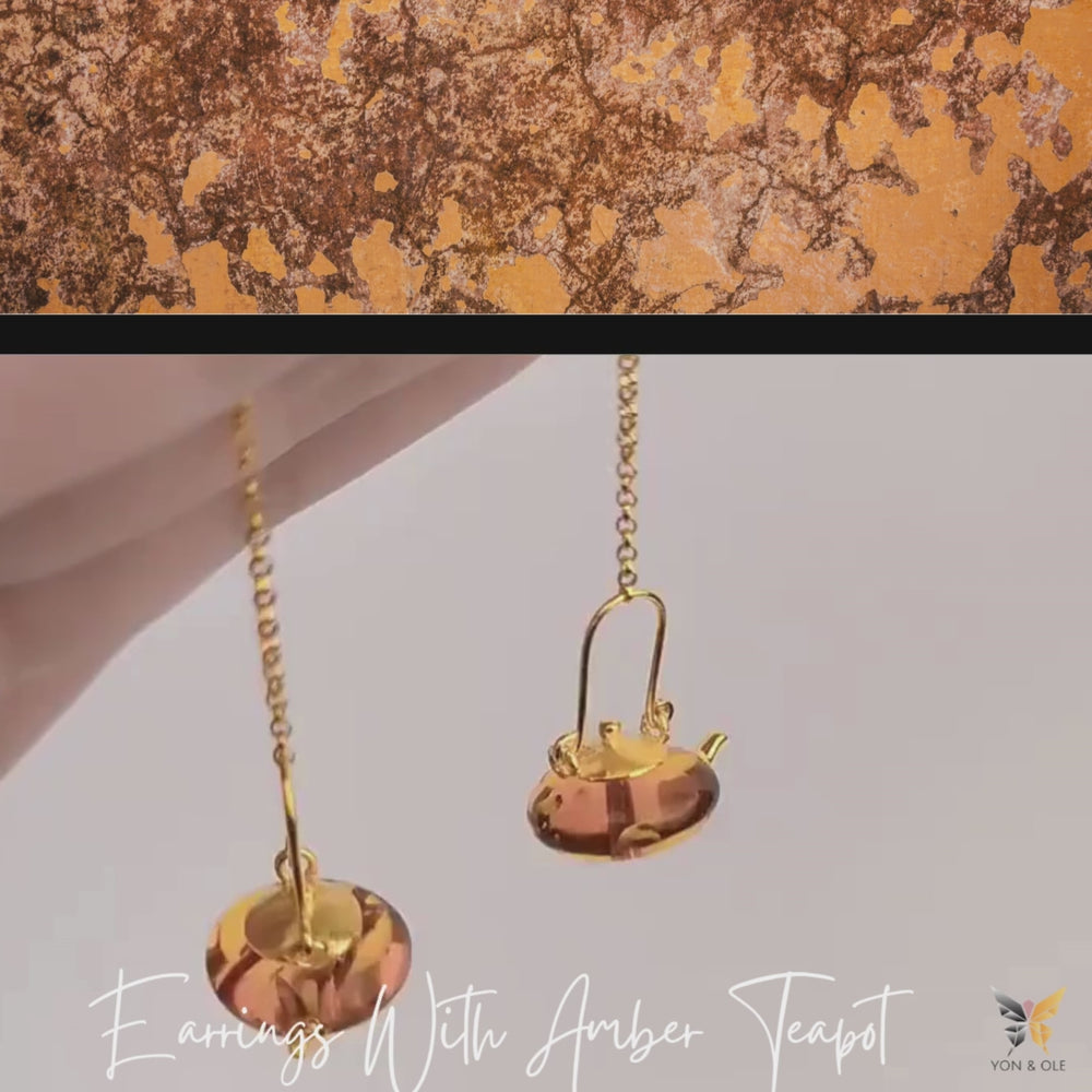 Dangle-Earrings-With-Amber-Teapot-By-Yonandole