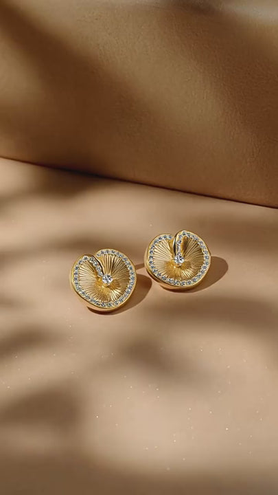 Lotus-Leaf-Earrings-With-Zirconia-By-Yonandole