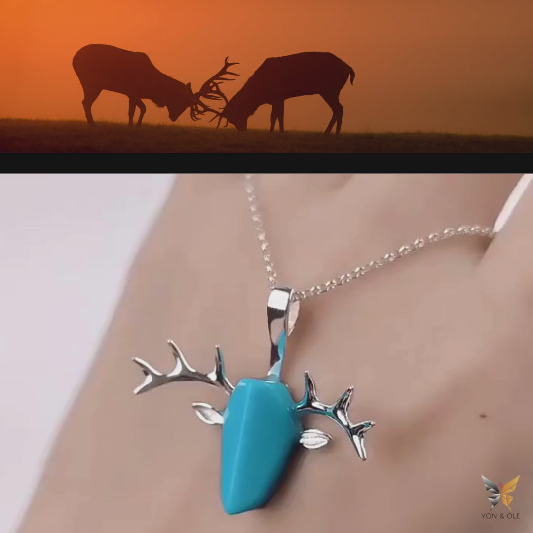 Necklace-With-Deer-Antler-Pendant-By-Yonandole