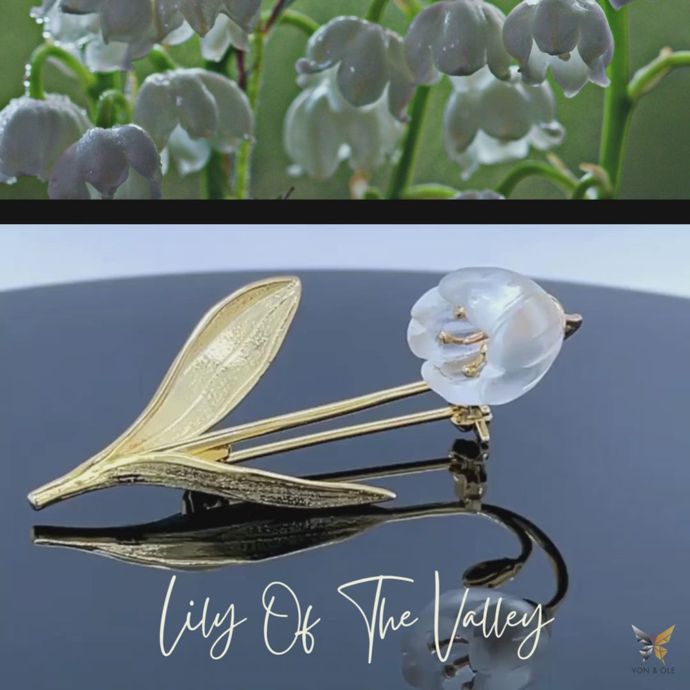 
                      
                        Load and play video in Gallery viewer, Lily-Of-The-Valley-Brooch-By-Yonandole
                      
                    