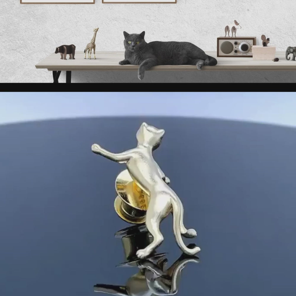 
                      
                        Load and play video in Gallery viewer, Cat-Brooch-By-Yonandole
                      
                    