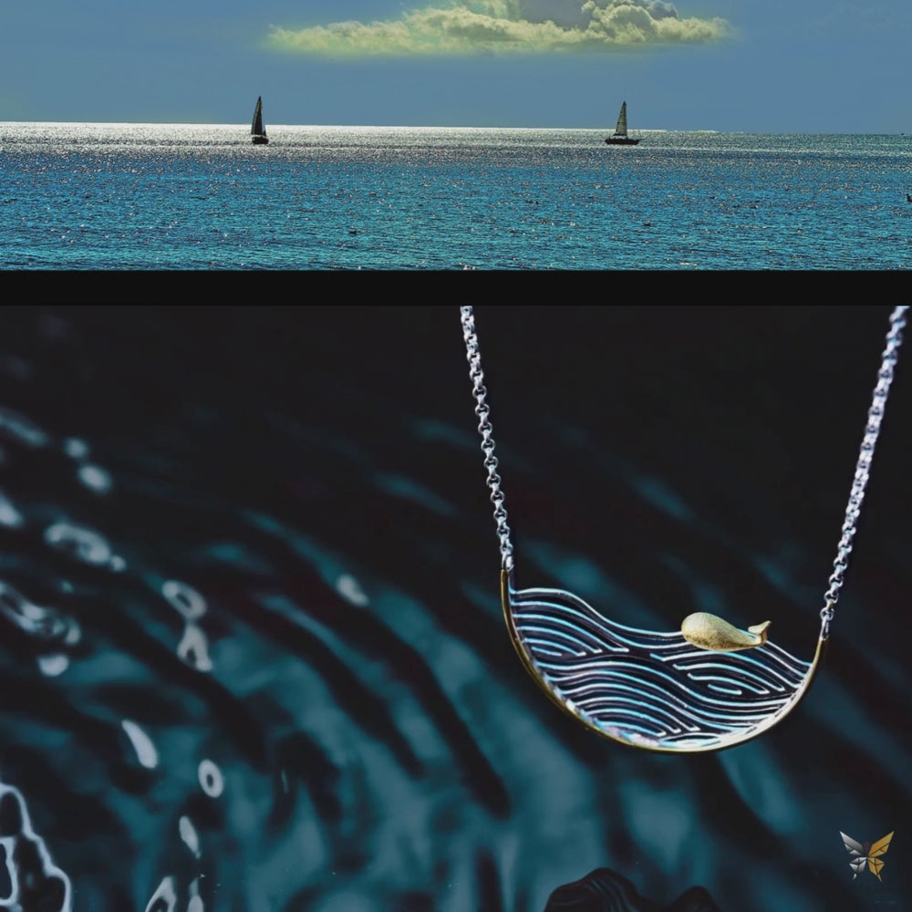 
                      
                        Load and play video in Gallery viewer, Whale-In-The-Sea-Pendant-Necklace-By-Yonandole
                      
                    