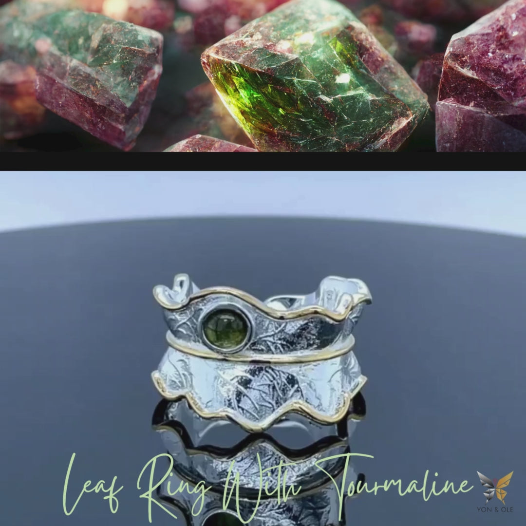 Leaf-Ring-With-Tourmaline-By-Yonandole