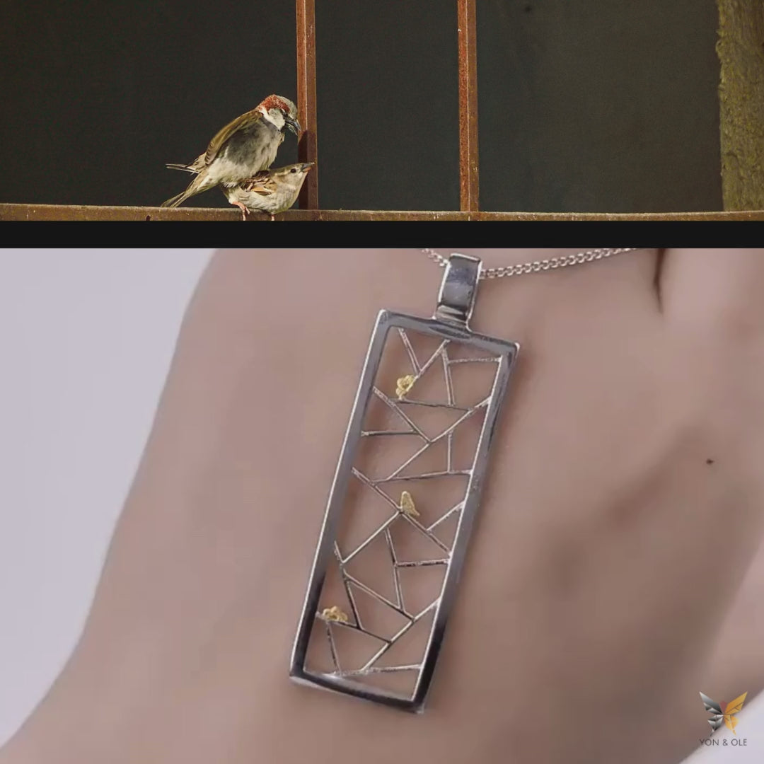 Pendant-With-A-Grid-And-A-Small-Bird-By-Yonandole