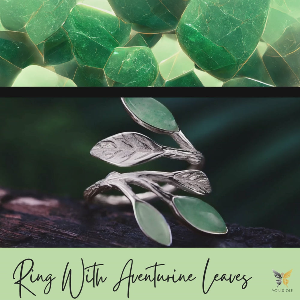 Ring-With-Aventurine-Leaves-By-Yonandole